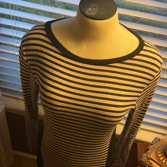 ONE CLOTHING - Cream & Black stripe dress - Picture 1 of 6